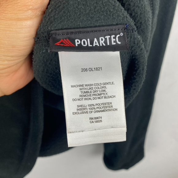 Mountain Hardwear Womens XL Quarter Zip Fleece Polartec Pullover Sweater Black - Picture 4 of 5